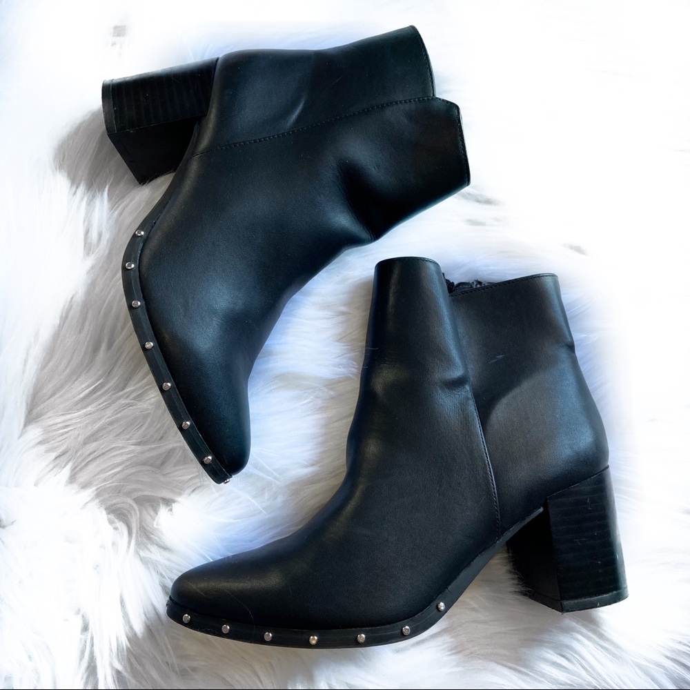 Express black Ankle Boots with silver studs.